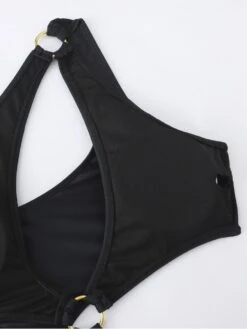 Sexy Solid Color Hollowed Out One Shoulder Swimwear -BreezeWear Store P 20220822095014216 578