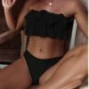Sexy Pure Color Backless Ruffled Strapless Bikini Sets -BreezeWear Store P 20220822095220213 658
