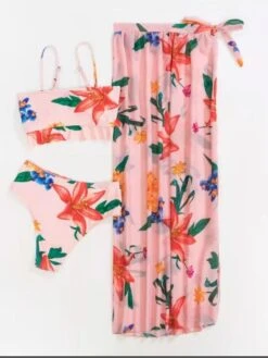 Sexy Beach Printed Lace Up Women's Swimsuit -BreezeWear Store P 20220822104452848 120