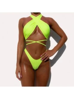 Crisscross Halter Sexy Hot Summer Bikini Sets