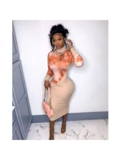 Tight Turtleneck Long Sleeve Dress For Women