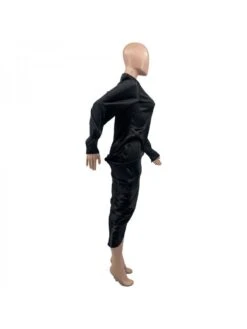 Casual Ruched Long Sleeve Shirt Maxi Dress -BreezeWear Store P 20221027184116147 114