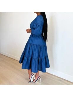 Pure Color Women's Maxi Dress -BreezeWear Store P 20230111140021481 793