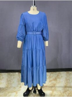 Pure Color Women's Maxi Dress -BreezeWear Store P 20230111140023859 215