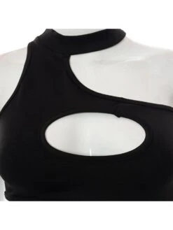 Sexy Cut Out Ruched Sleeveless Bodycon Mini Dress -BreezeWear Store P 20230209104733530 808