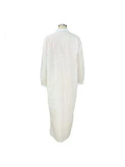 Cotton Linen Plain Button Up Half Sleeve Shirt Dress 12 Cotton Linen Plain Button Up Half Sleeve Shirt Dress -BreezeWear Store P 20230210144852912 821