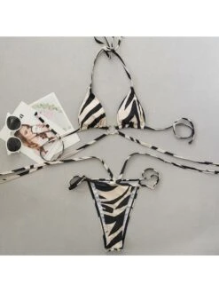 2023 Sexy Zebra Print Brown Bikini Sets -BreezeWear Store P 20230215093016548 396
