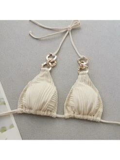 White Halter Backless Women's Bikini Swimsuit 13 White Halter Backless Women's Bikini Swimsuit -BreezeWear Store P 20230215093221337 193