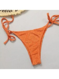 Sexy Halter Backless Sleeveless Orange Bikini Swimsuit -BreezeWear Store P 20230224135832795 701