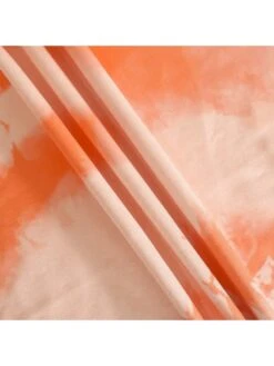 V Neck Orange Tie Dye Long Sleeve Mini Dress -BreezeWear Store P 20230316173419381 688