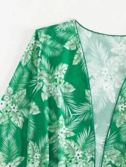 Green Printed 3 Piece Cover Up Bikini Sets For Women -BreezeWear Store P 20230417093216031 421