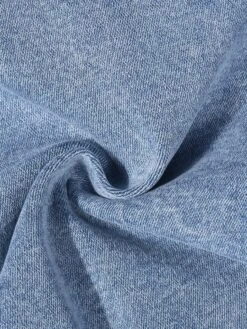 Designer Turtle Neck Blue Denim Sleeveless Dress -BreezeWear Store P 20230525100515083 311