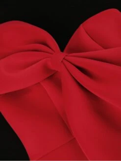 Red Bow Split Hem Sleeveless Dress -BreezeWear Store P 20230606150435660 301