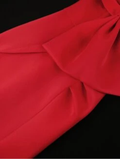 Red Bow Split Hem Sleeveless Dress -BreezeWear Store P 20230606150438345 787