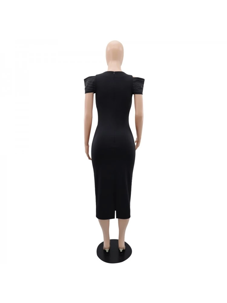 Women's Casual Commuting Slim Split Hip Solid Dress 7 Women's Casual Commuting Slim Split Hip Solid Dress - Image 5
