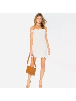 French Ruffled Sleeveless Slim Dress