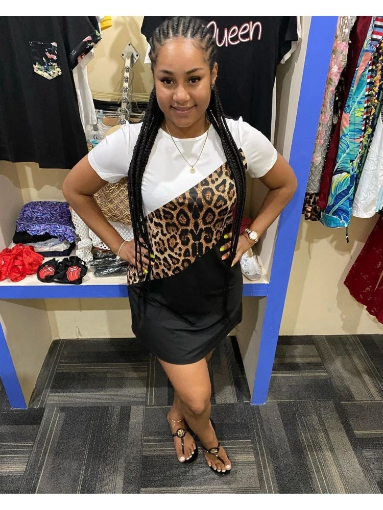 Casual Leopard Print Short Sleeve Dress 3 Casual Leopard Print Short Sleeve Dress