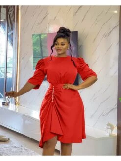 Women's Elegant Short Sleeve Dress