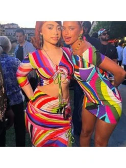 Contrast Color Short Sleeve Dress -BreezeWear Store P 20230717202830445 329