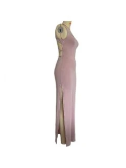Cross-Strap Open Back Solid Color Dress -BreezeWear Store P 20230902121829630 385