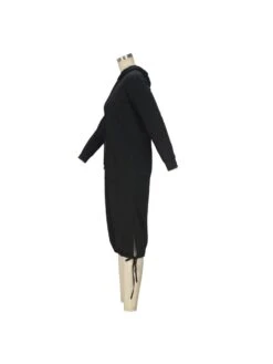 Lace Up Hooded Loose Long Sleeve Dresses -BreezeWear Store P 20230921145129427 124