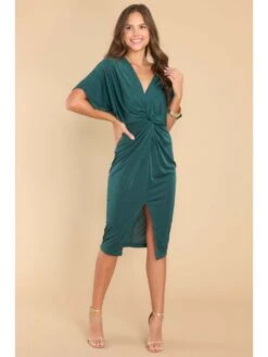 Twist Empire Waist Loose Short Sleeve Dresses