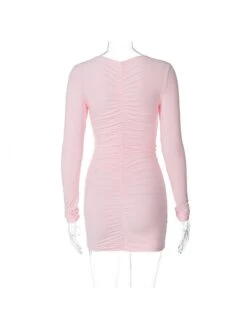 Flower Long Sleeve Fitted Dress -BreezeWear Store P 20231005110007173 861