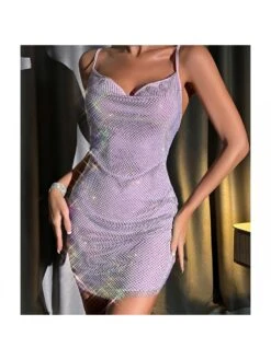 See Through Patchwork High Rise Mini Dress