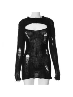 Solid Color Turtleneck Bodycon Mini Dress 14 Solid Color Turtleneck Bodycon Mini Dress -BreezeWear Store P 20231115103533023 424