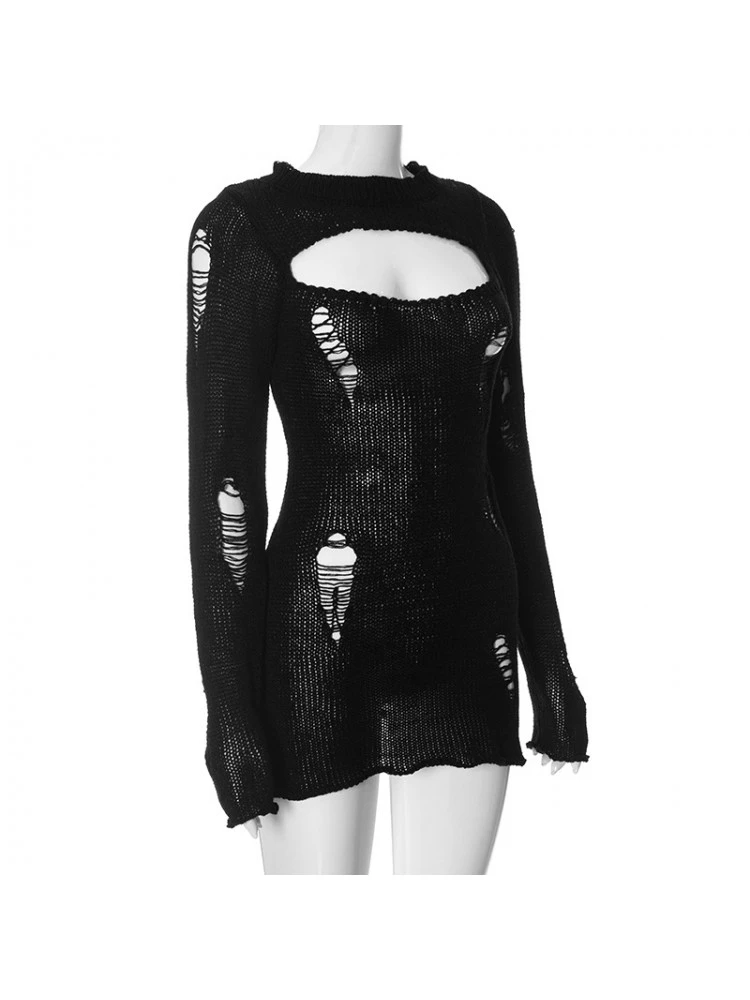 Solid Color Turtleneck Bodycon Mini Dress 8 Solid Color Turtleneck Bodycon Mini Dress - Image 6