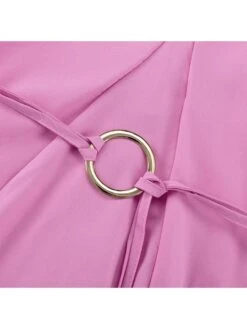 Patchwork Puff Sleeve Loose Short Sleeve Dresses -BreezeWear Store P 20231214175236099 329