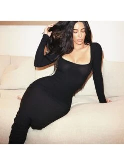 Fall Square Neck Bodycon Long Sleeve Dress 11 Fall Square Neck Bodycon Long Sleeve Dress -BreezeWear Store P 20231219124748907 579