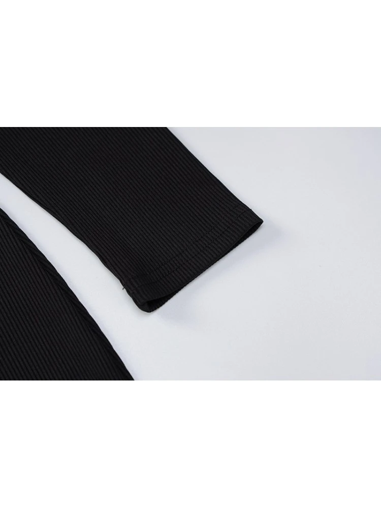 Fall Square Neck Bodycon Long Sleeve Dress 10 Fall Square Neck Bodycon Long Sleeve Dress - Image 8