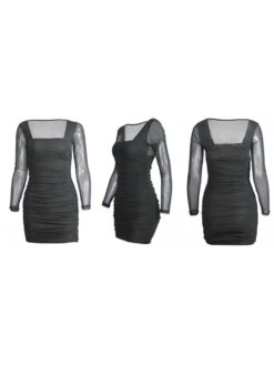 See Through Mid-rise Skinny Long Sleeve Dresses 15 See Through Mid-rise Skinny Long Sleeve Dresses -BreezeWear Store P 20231220134201014 932