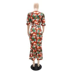 Disty Floral Printing Slit Short Sleeve Dress 15 Disty Floral Printing Slit Short Sleeve Dress -BreezeWear Store P 20231226100319591 195