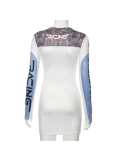 Colorblock Letter Printed Long Sleeve Dress -BreezeWear Store P 20240122142555146 613