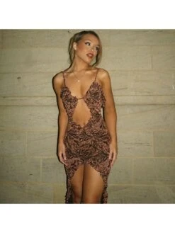 Patchwork Low Rise Backless Sleeveless Maxi Dresses -BreezeWear Store P 20240227101522571 459