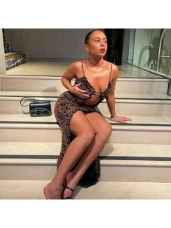 Patchwork Low Rise Backless Sleeveless Maxi Dresses -BreezeWear Store P 20240227101524604 566