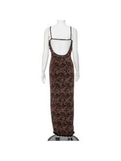 Patchwork Low Rise Backless Sleeveless Maxi Dresses -BreezeWear Store P 20240227101527217 934