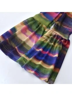 Geometric Pattern Gradient Color Office Lady Long Sleeves Dress -BreezeWear Store P 20240301171506428 325