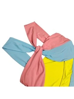 Colorblock Hollow Out Halter Maxi Dress -BreezeWear Store P 20240326170525508 685