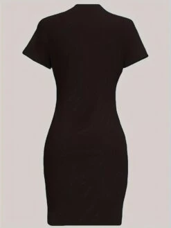 Letter Heart Printed Bodycon Mini Dress -BreezeWear Store P 20240401123024202 415