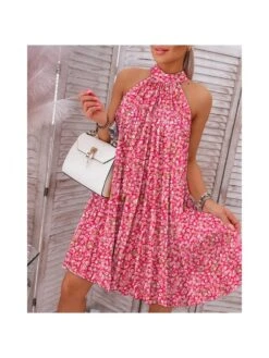 Halter Print Swing Dresses -BreezeWear Store P 20240416101009907 502