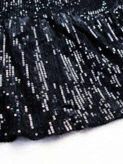 Sequin Loose Ruffle Short Sleeve Dress -BreezeWear Store P 20240426190520087 383