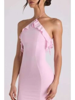 Halter Patchwork Mid-rise Sleeveless Maxi Dresses -BreezeWear Store P 20240429145503448 715