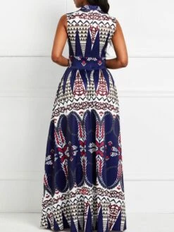 Printed Mid-rise Loose Sleeveless Dresses -BreezeWear Store P 20240507143510474 201