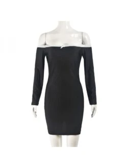 Bow Colorblock High Rise Long Sleeves Dress -BreezeWear Store P 20240509170005475 927