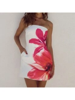 Print Strapless Bodycon Dresses 11 Print Strapless Bodycon Dresses -BreezeWear Store P 20240511174508658 694