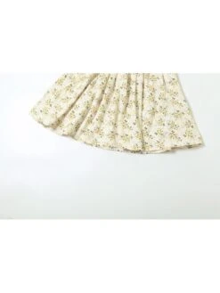 Flower Lace Up Mid-rise Short Sleeve Dress -BreezeWear Store P 20240513114519190 154