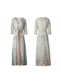 Fringe Chiffon Fitted Long Sleeves Dress 7 Fringe Chiffon Fitted Long Sleeves Dress -BreezeWear Store P 20240520120004828 332